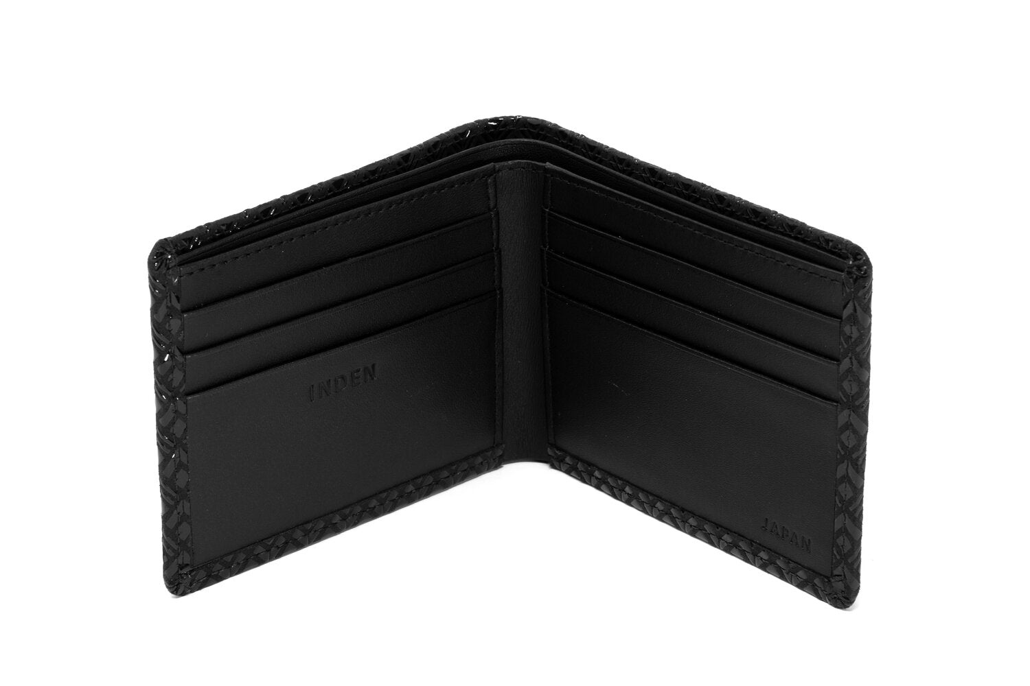 Men's Folded Wallet Diamond Frame Black x Black - Big Bag 