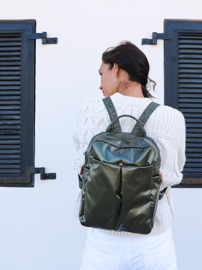 Brontibay Flashback Glam Backpack Kaki Olive - Big Bag NY