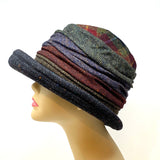 Jewel Tartan Soft Brim Cloche