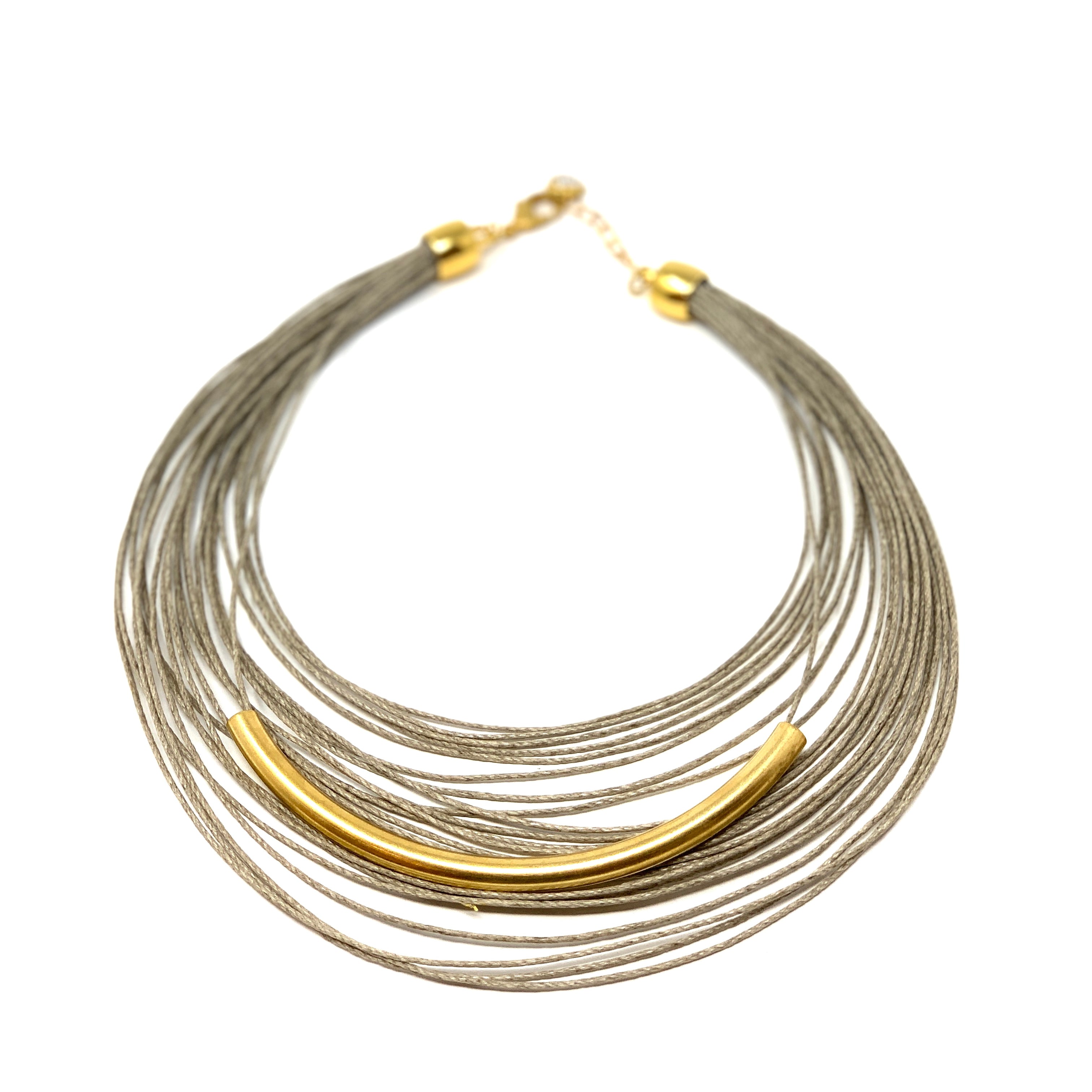 Cascading Cord Arc Necklace - Big Bag 