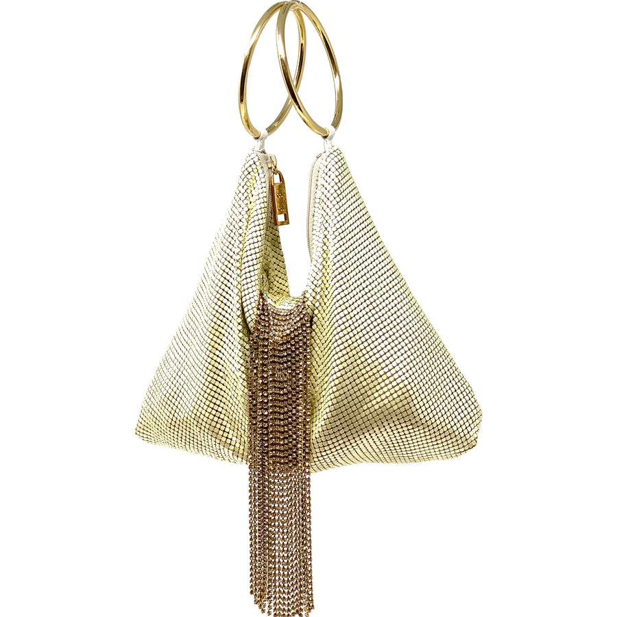 Triangle Mesh Cascade Bracelet Clutch - Big Bag 