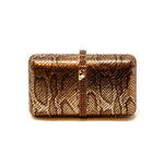 Bronze Snakeskin Clutch - Big Bag 