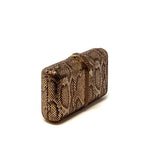 Bronze Snakeskin Clutch - Big Bag 