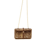Bronze Snakeskin Clutch - Big Bag 