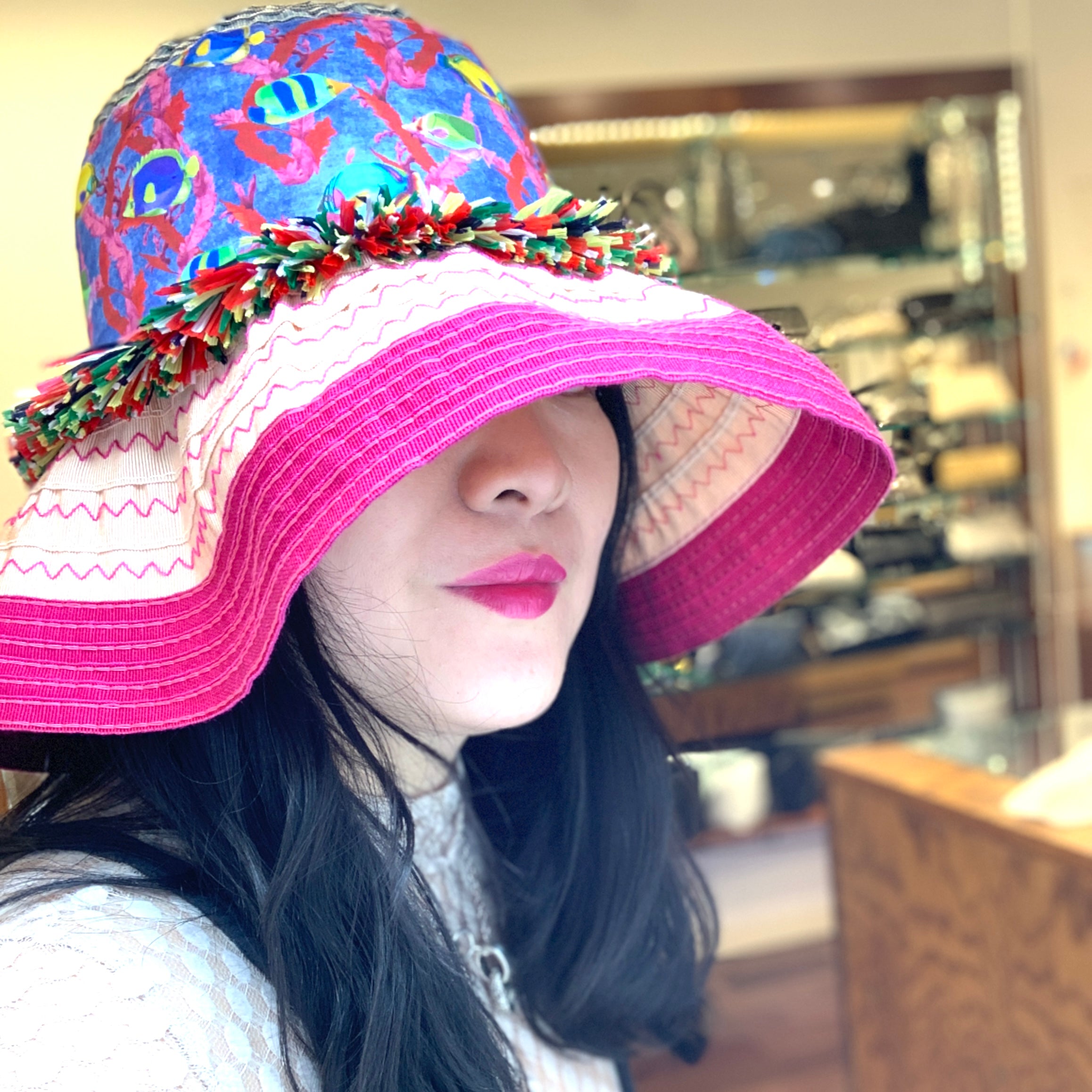 Grevi Medium Brim Floppy Sun Hat - Big Bag NY