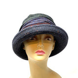 Jewel Tartan Soft Brim Cloche