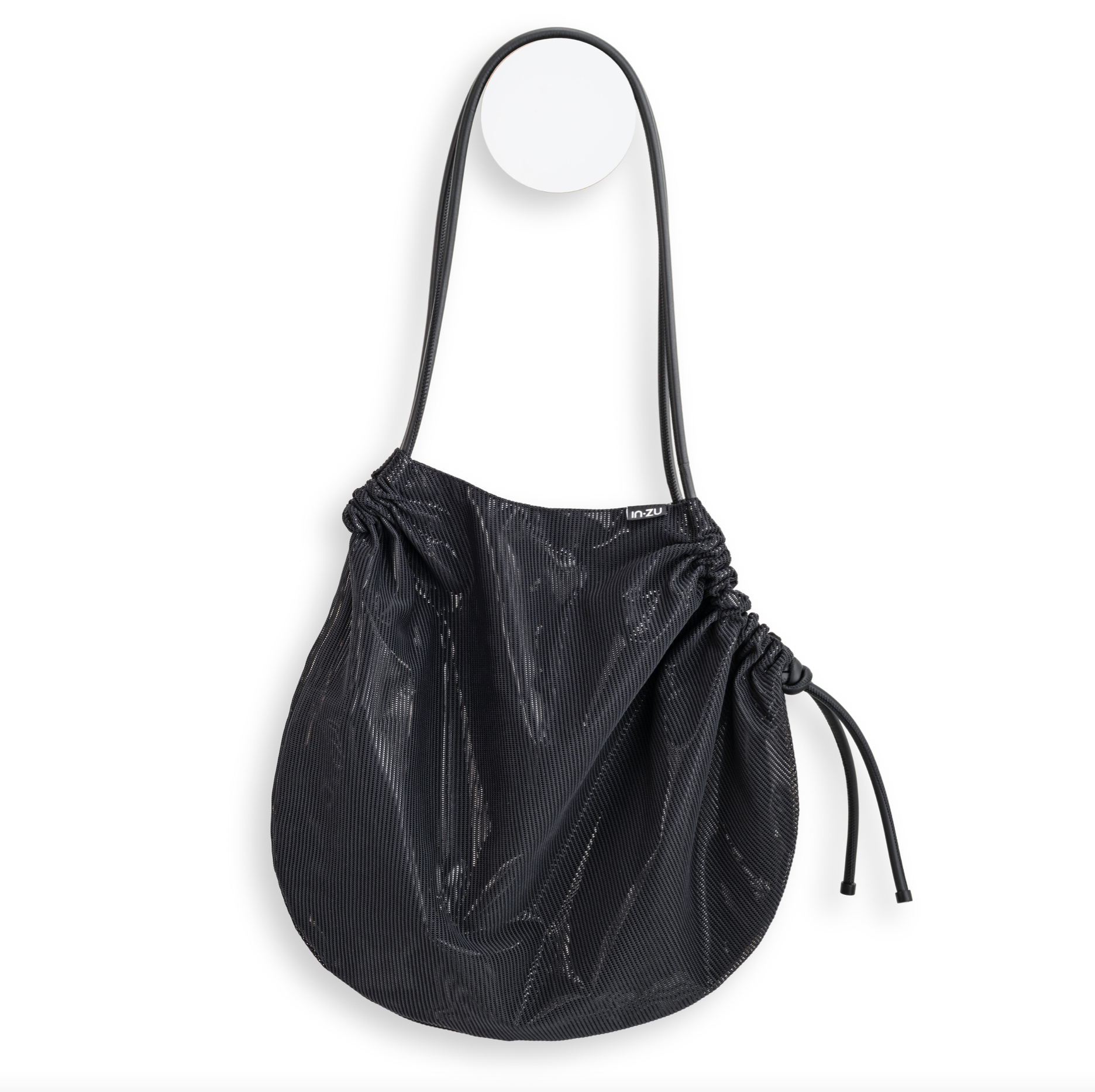 In.Zu Cocco Neo Tote in Black Knite Over Film in Black - Big Bag NY