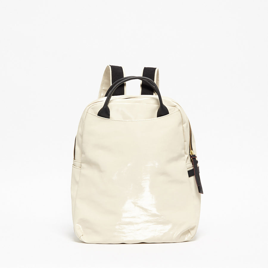 Jack Gomme LAMI Backpack Coated Linen E22 Made in Paris France Big Bag NY Bag Store Cream Crema