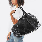 Jack Gomme Light Walk Weekend Bag Travel Bag Duffel Bag Carry on Big Bag NY Made in France Waterproof Bags Lightweight Weatherproof materials with fully adjustable strap Upper West Side Bag store Color Noir Dark Black Luggage