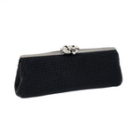 Crystal Flower Clutch Black - Big Bag NY