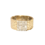 Gold Artis Pave Square Band Ring