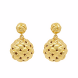 Braided Orb Droplet Earrings