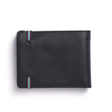 Black Minimalist Wallet With Coin Pocket