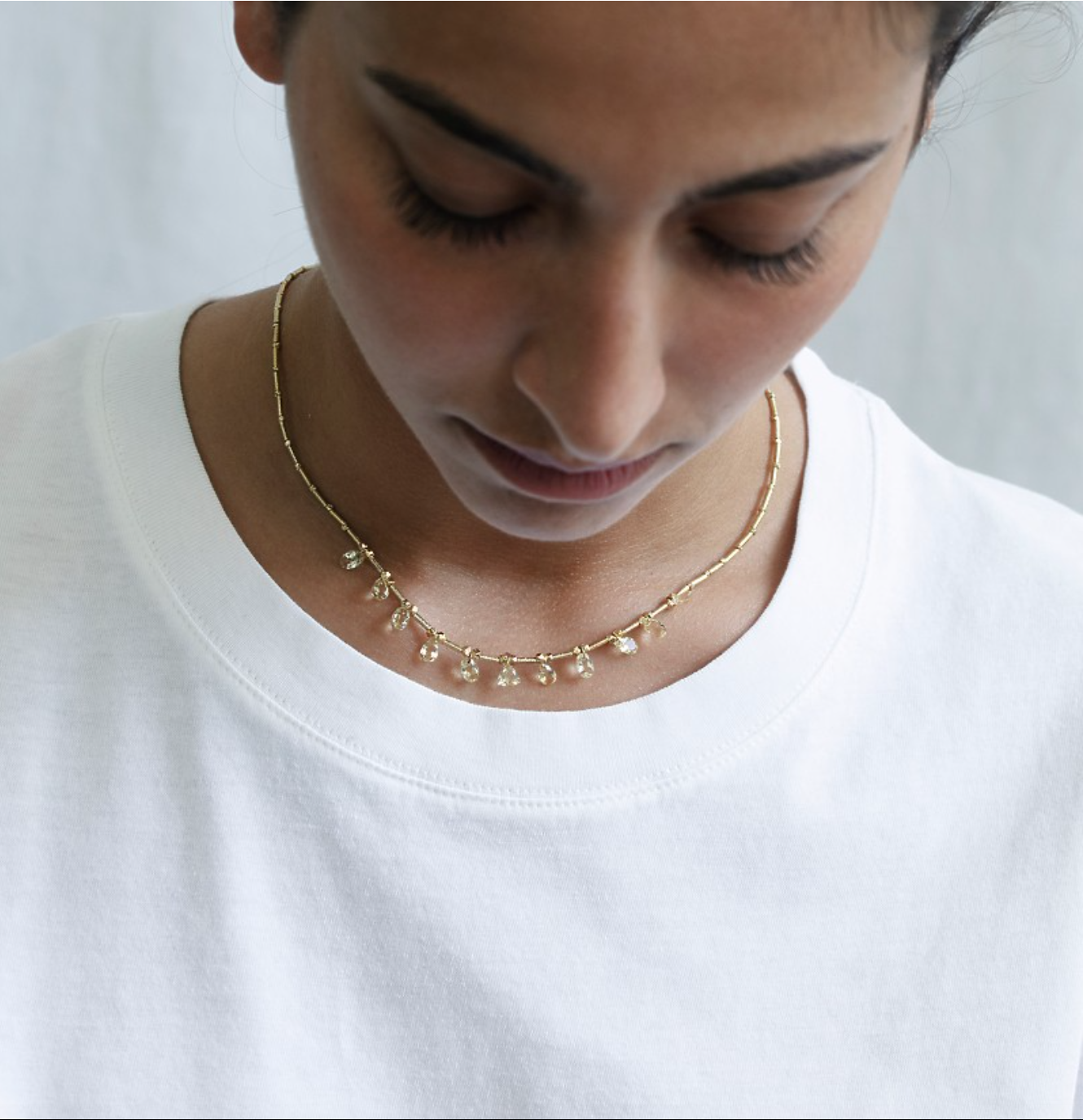 5octobre NECKLACE CITRONY - Citrine necklace Big Bag NY