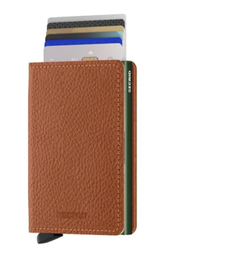 Secrid Slimwallet in Vegetable Tanned Leather in Caramello Big Bag NY