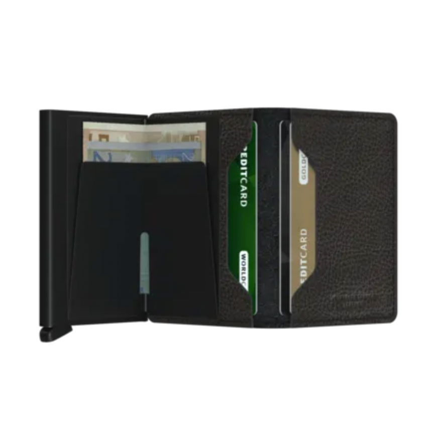 Secrid Slim Wallet in Vegetable Tanned Leather in Espresso Big Bag NY