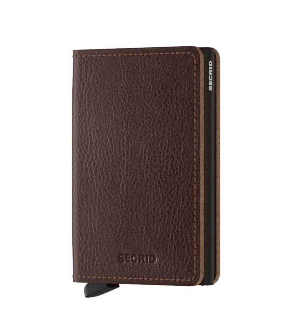 Secrid Slim Wallet in Vegetable Tanned Leather in Espresso Big Bag NY
