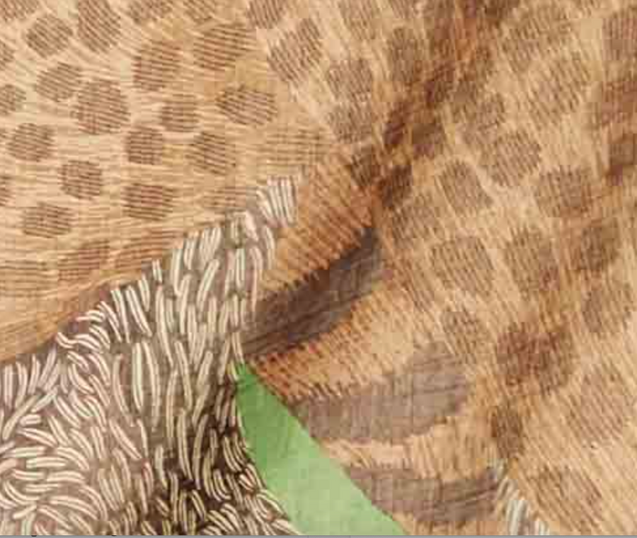 Inoui Editions Cheetah Scarf Green