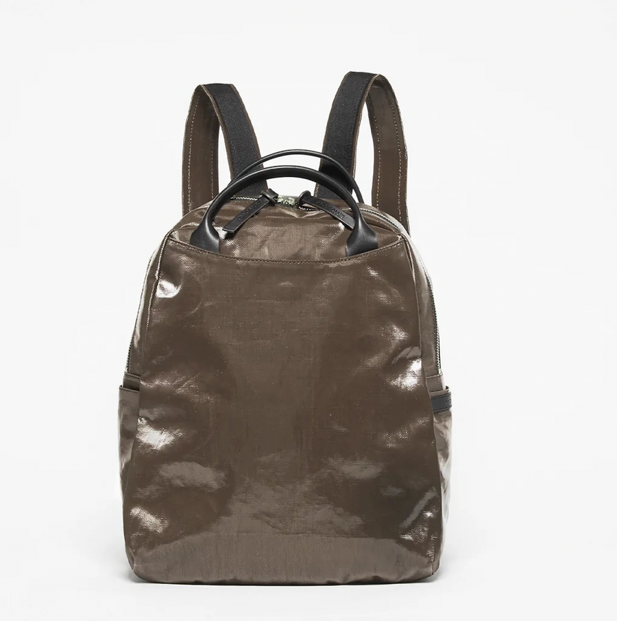 Jack Gomme LAMI Linen Backpack Chestnut  - Big Bag NY