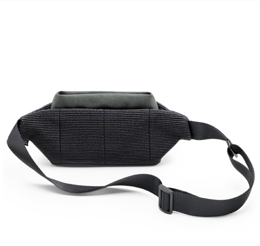 In-Zu Wallaby Crossbody Sling in Black Matte Quilt - Big Bag NY