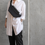 In.Zu Wallaby Crossbody Sling in Black Chess - Big Bag NY
