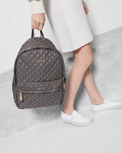 MZ Wallace Metro Backpack Deluxe Magnet Black Big Bag NY Upper West Side Manhattan Bag Store NYC  Edit alt text