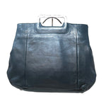 Rehard Antique Silver Handle Tote Blue - Big Bag NY