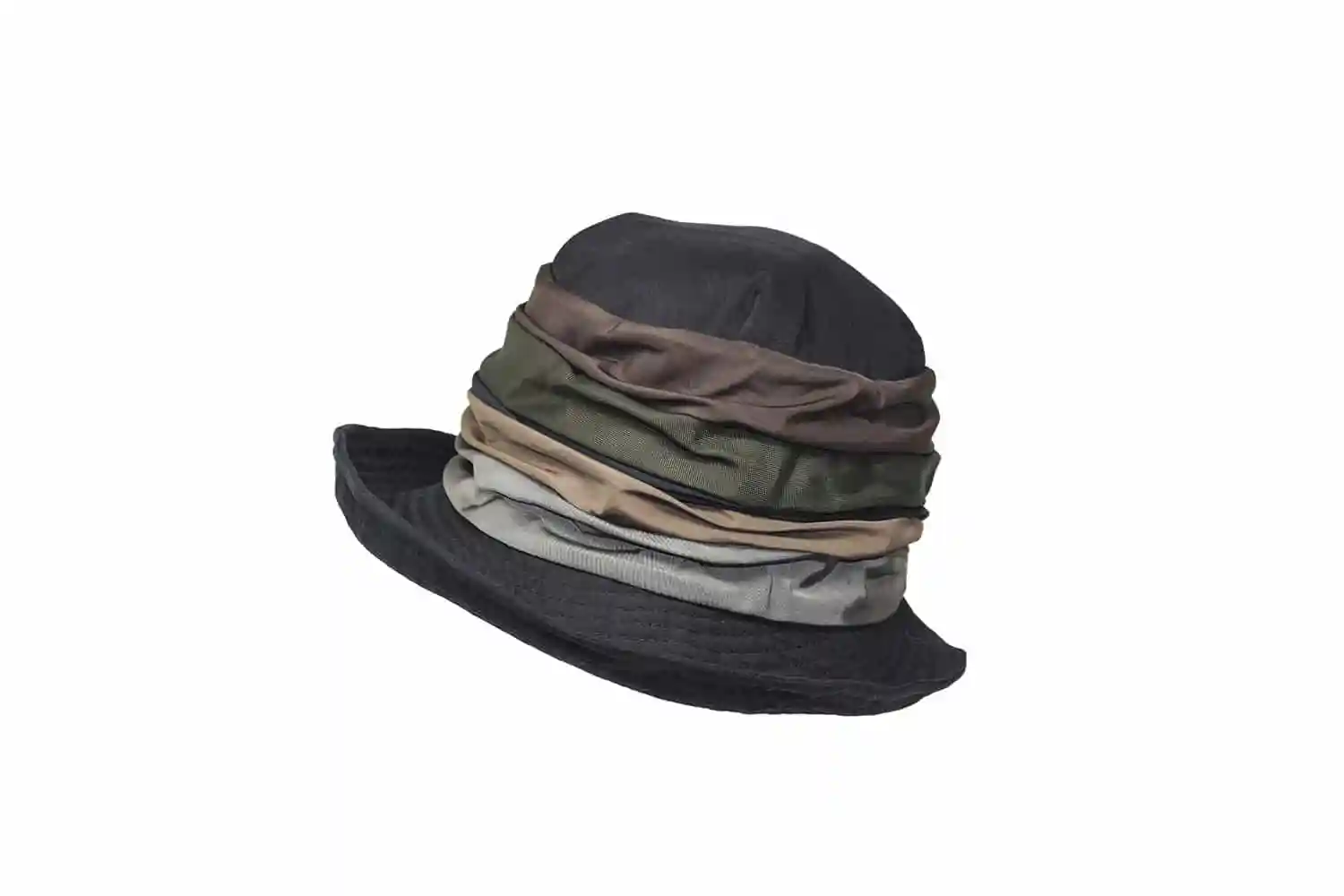 Multicolor Banded Cloche Rain Hat