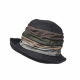 Multicolor Banded Cloche Rain Hat