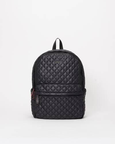 MZ Wallace Metro Backpack Deluxe Magnet Black Big Bag NY Upper West Side Manhattan Bag Store NYC  Edit alt text