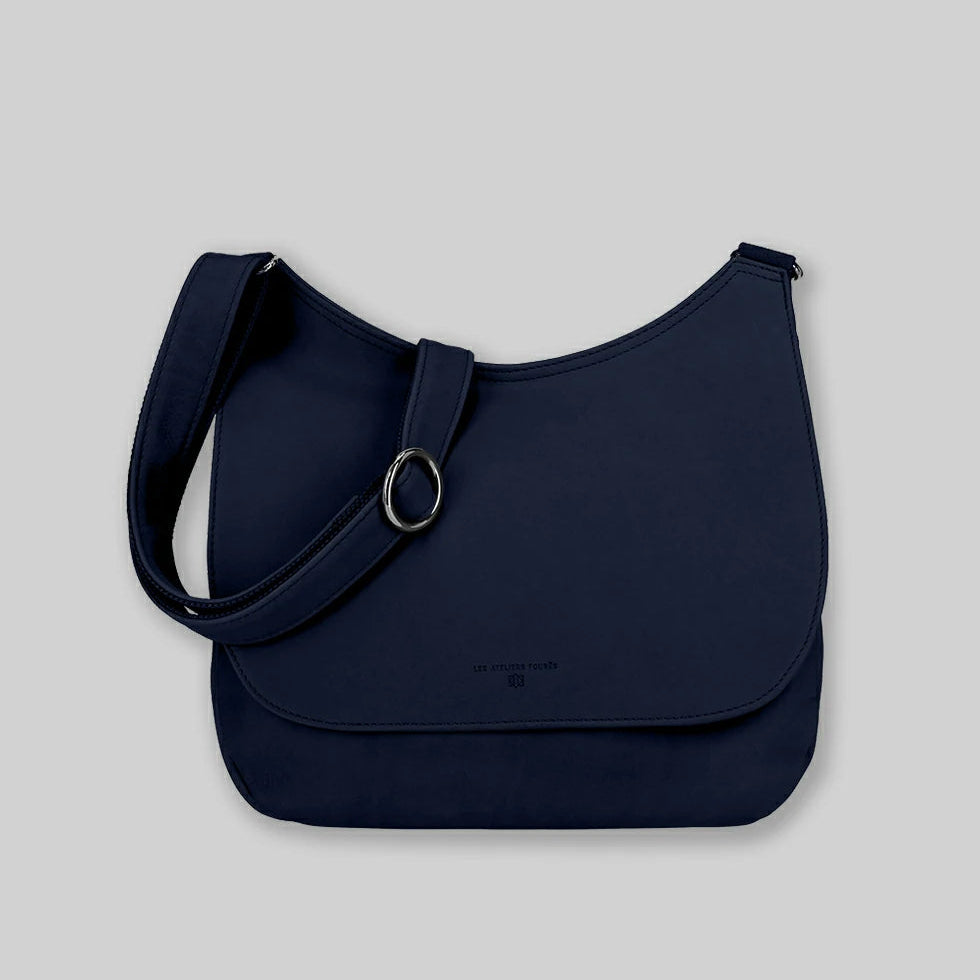 Ateliers Foures ARTEMIS medium Crossbody Bag with Flap B 314 Ocean Blue - Big Bag NY