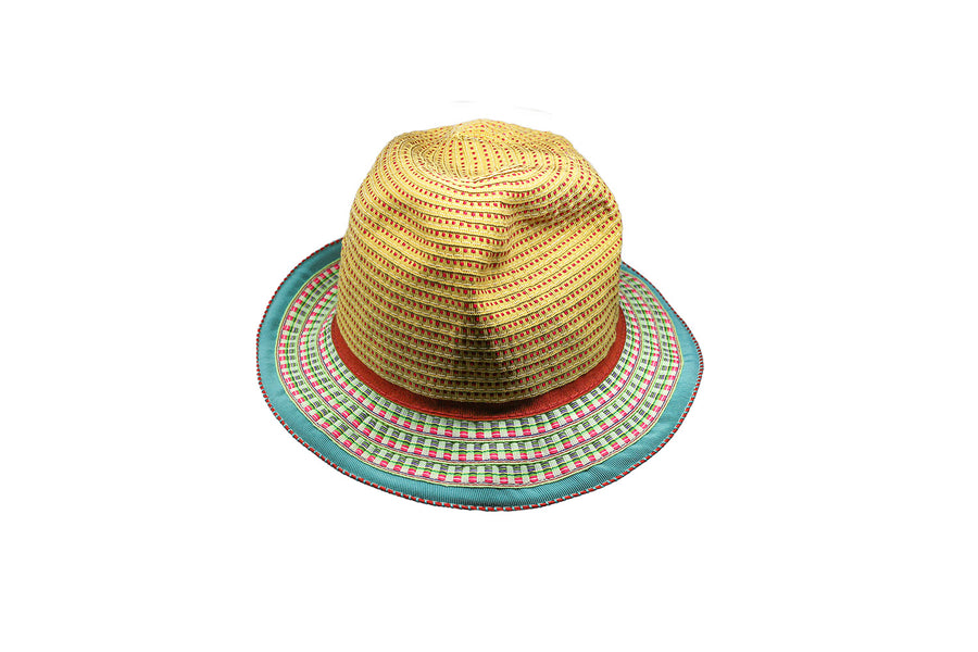 Stitched Ribbon Fedora Sun Hat