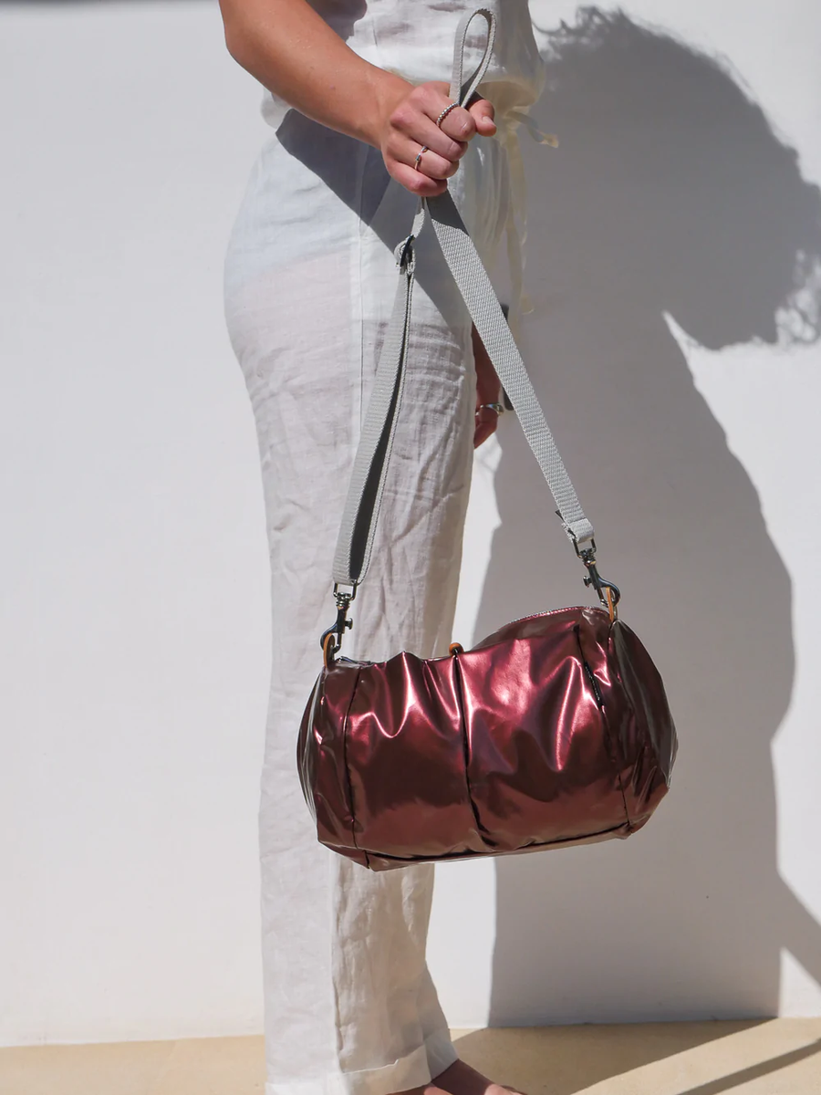 Brontibay Mamamia Glam Medium Crossbody Brick Red- Big Bag NY