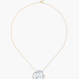 Grey Pearl and Floating Garnet Mix Necklace