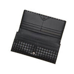Deerskin Long Wallet Studs Black x Black - Big Bag 