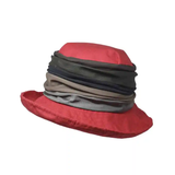 Multicolor Banded Cloche Rain Hat