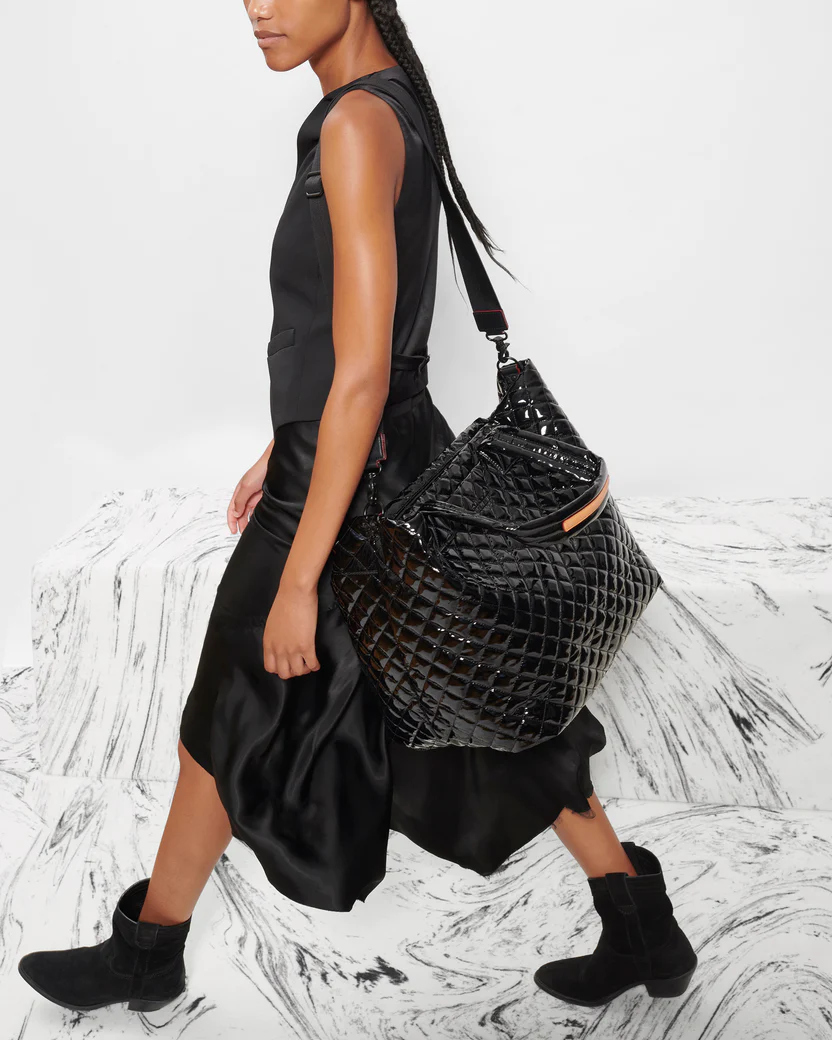 Mz wallace black lacquer discount tote