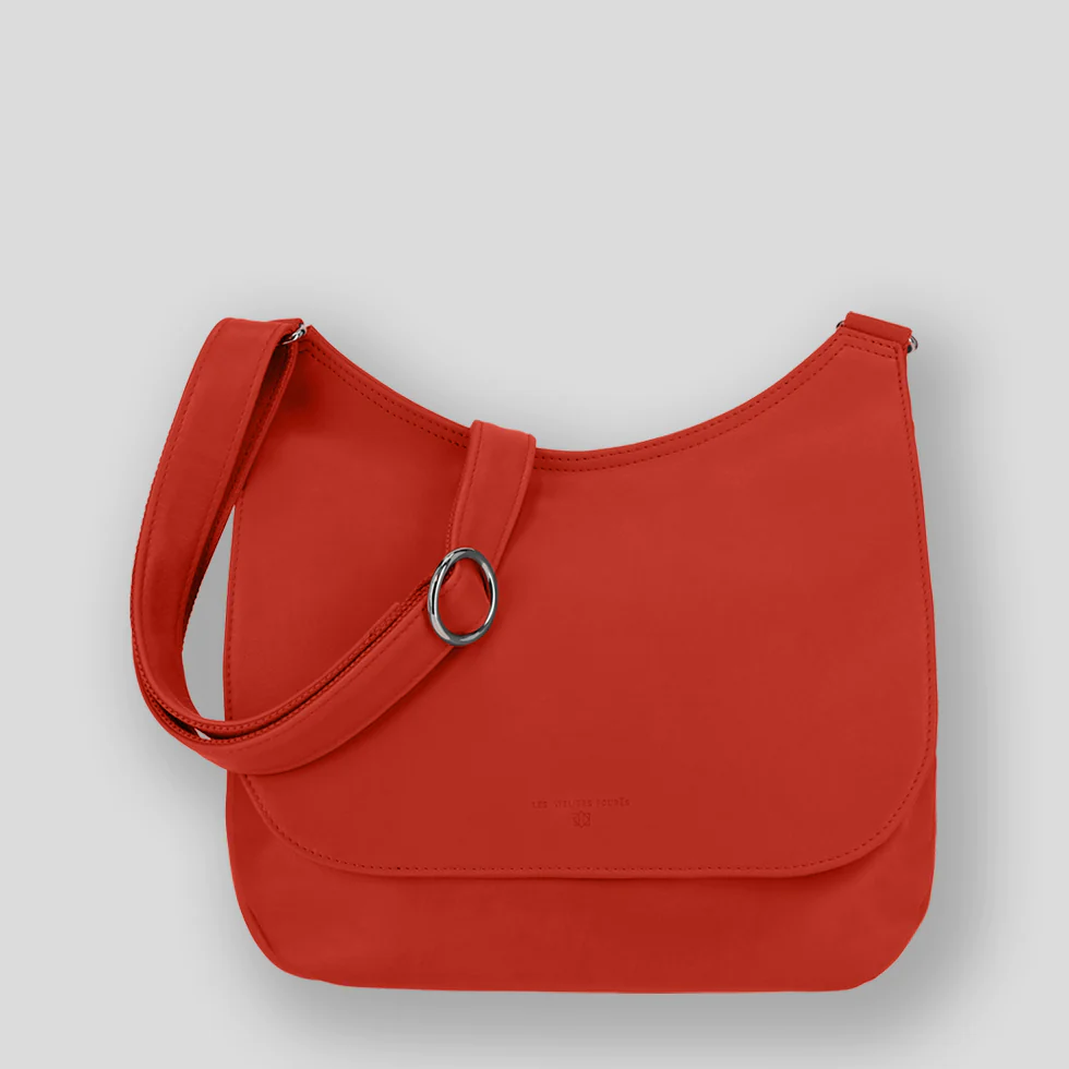 Ateliers Foures ARTEMIS medium Crossbody Bag with Flap B 314 Orange Confite - Big Bag NY