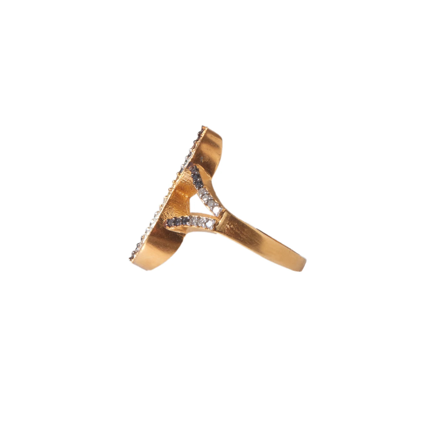 Deco Circle Diamond Ring