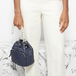MZ Wallace Dawn White Crosby Drawstring Bucket Bag - Big Bag NY