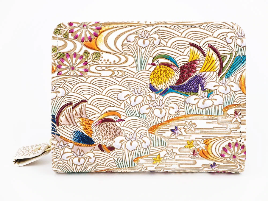 Mandarin Ducks Zippered Bifold Wallet