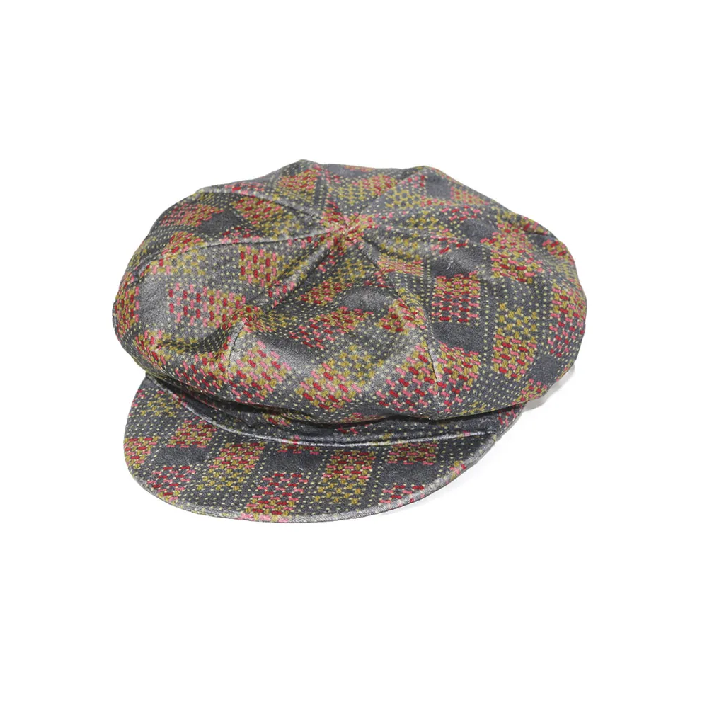 Grevi Velvet Printed Cap Grey - Big Bag NY