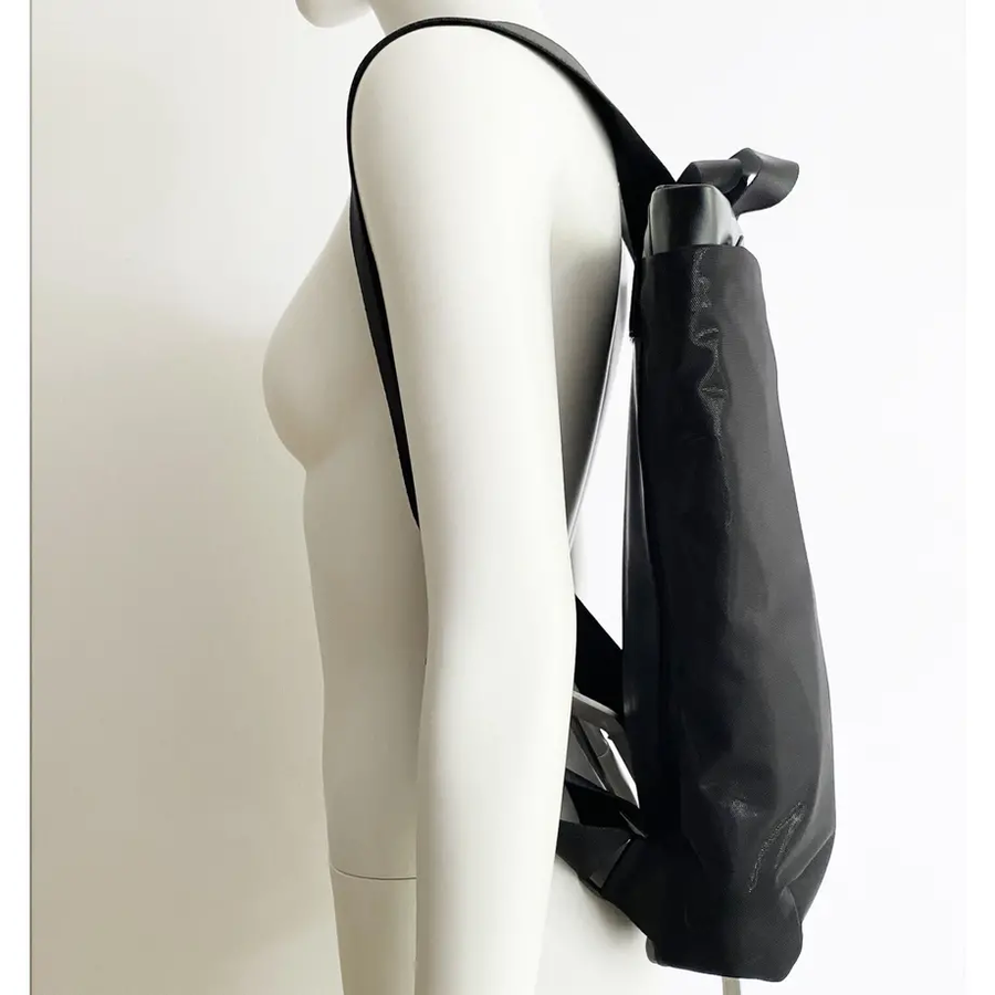 Backpack in Black Swim Mesh