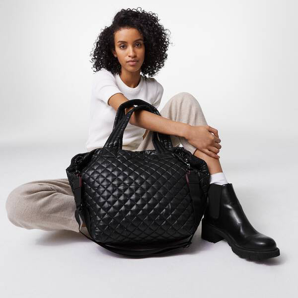 MZ Wallace Medium Metro Tote Deluxe Black - Big Bag NY
