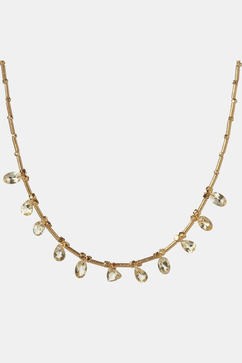 5octobre NECKLACE CITRONY - Citrine necklace Big Bag NY