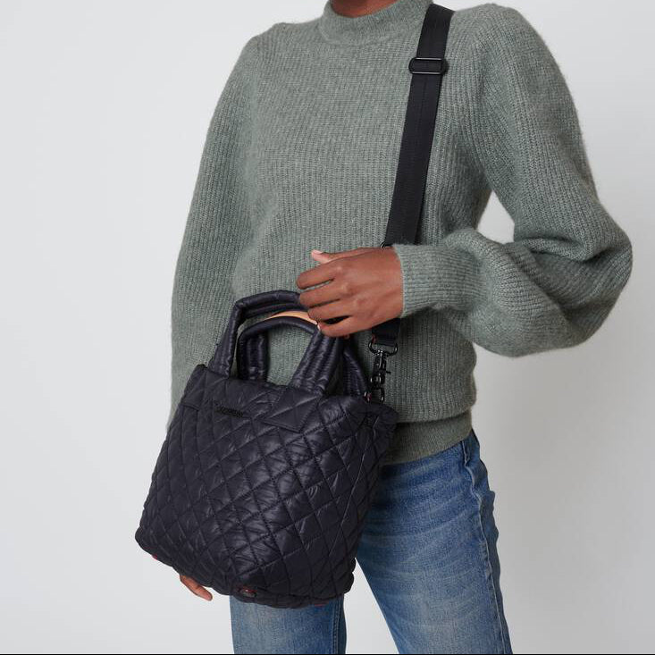 MZ Wallace Black Mini Metro Tote Deluxe - Big Bag NY Black Rec