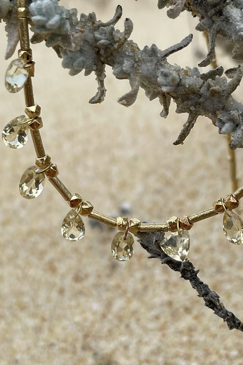 5octobre NECKLACE CITRONY - Citrine necklace Big Bag NY