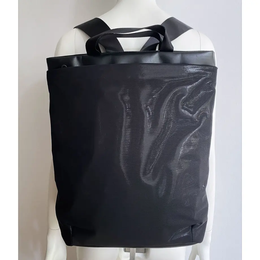 Backpack in Black Swim Mesh