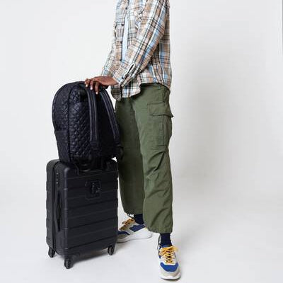 MZ Wallace Metro Backpack Deluxe Magnet Black Big Bag NY Upper West Side Manhattan Bag Store NYC  Edit alt text