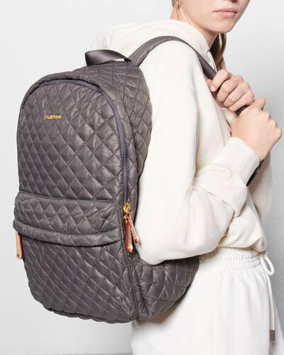 MZ Wallace Metro Backpack Deluxe Magnet Black Big Bag NY Upper West Side Manhattan Bag Store NYC  Edit alt text